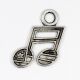 SRH Charm 5 Stück -  Musiknote/Music Note Antique Silber