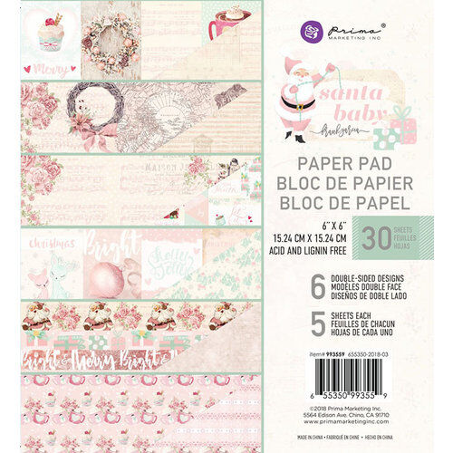 PRM Paper Pad 6x6 - Santa Baby
