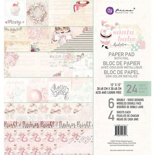 PRM Paper Pad 12x12 - Santa Baby