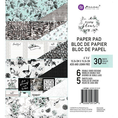 PRM Paper Pad 6x6 - Flirty Fleur