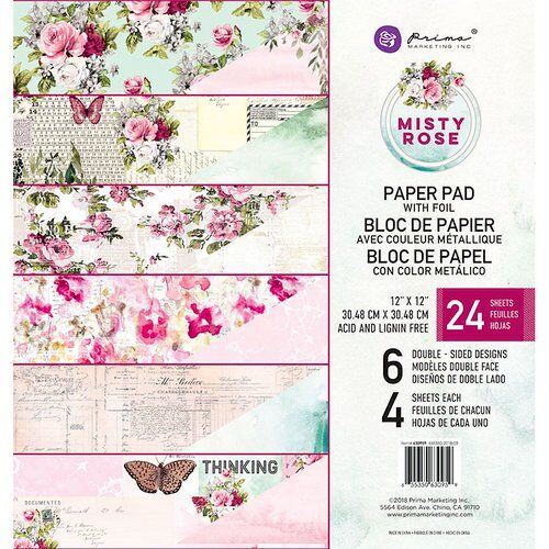 PRM Paper Pad 12x12 - Misty Rose