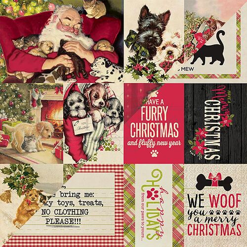 ATQ Cardstock - Nostalgia Pet Christmas Cut-Aparts