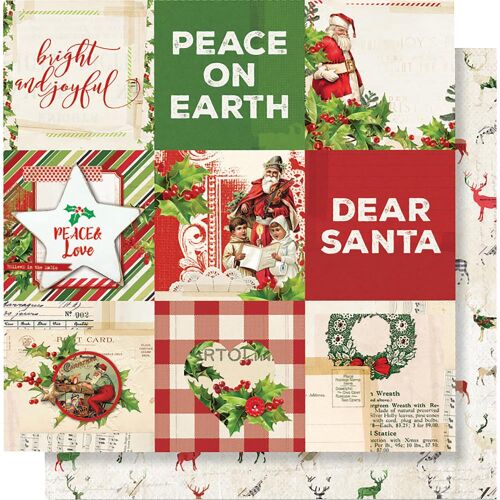 SST Cardstock - Simple Vintage Christmas 4"X4" Elements
