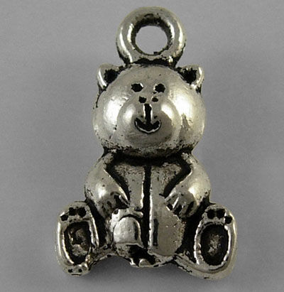 SRH Charm 5 Stück - Bärchen Antique Silber