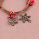 SRH Charm 5 Stück -  Schneeflocke/Snowflake Antique Bronze