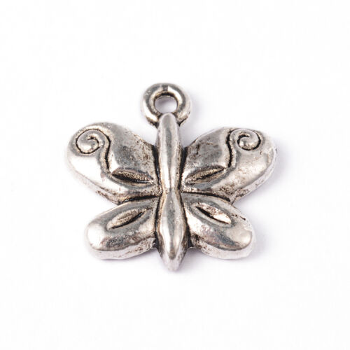 SRH Charm 10 Stück - Created for you Schmetterling/Butterfly Antique Silber