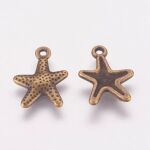 SRH Charm 5 Stück - Seestern/Starfish Antique Bronze