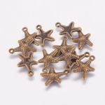SRH Charm 5 Stück - Seestern/Starfish Antique Bronze
