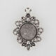 SRH Charm 5 Stück - Rahmen/Setting Blüten Antique Silber