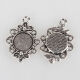 SRH Charm 5 Stück - Rahmen/Setting Blüten Antique Silber