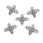 SRH Charm 10 Stück - Biene/Bee Antique Silber