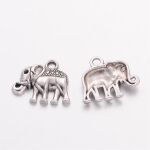 SRH Charm 5 Stück -  Elephant Antique Silber