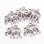SRH Charm 5 Stück -  Elephant Antique Silber