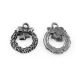SRH Charm 10 Stück - Weihnachtskranz Antique Silber