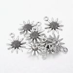 SRH Charm 5 Stück - Sonneblume/Sunflower Antique Silber