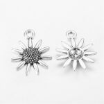 SRH Charm 5 Stück - Sonneblume/Sunflower Antique Silber