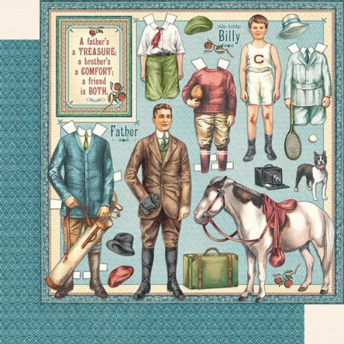 G45 Cardstock - Pennys Paper Doll Family Fathers & Sons