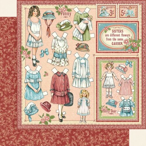 G45 Cardstock - Pennys Paper Doll Family Sweet Sister