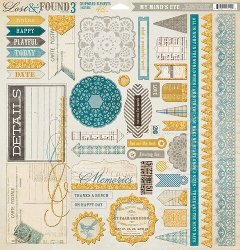 MYM Chipboard 12"x12" - Lost & Found Oliver