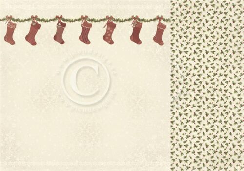PIO Cardstock - The Night before Christmas The Stockings...