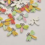 SRH Knöpfe/Buttons 10 Stück - niedliche Libellen