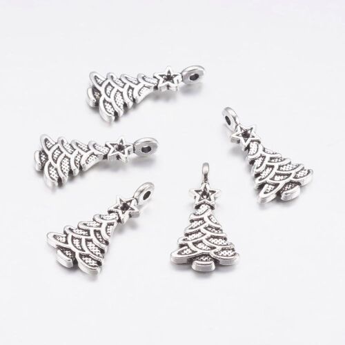 SRH Charm 5 Stück - Weihnachtsbaum/Tannenbaum Silber