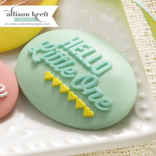 WBP Embellishment - Cameo Hello Little One Teal