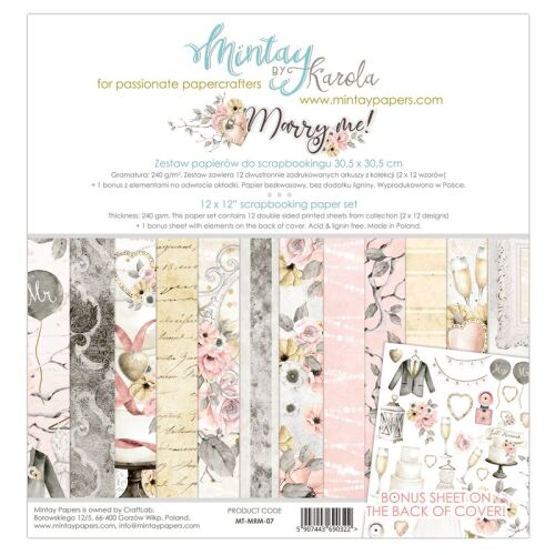 MTY Paper Pad 12"x12" - Marry Me (wird eingestellt)