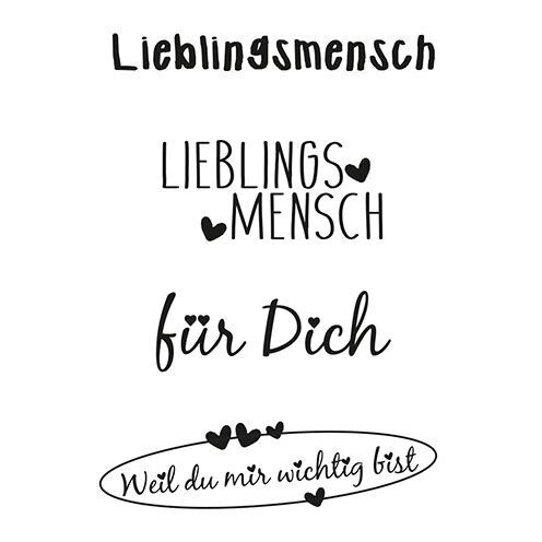 EFC Clear Stempel - Lieblingsmensch