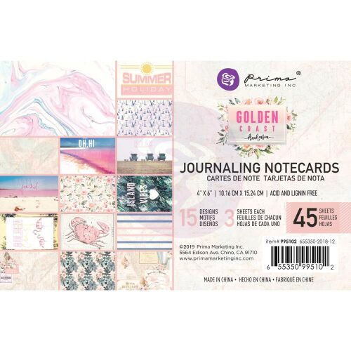 PRM Journaling Notecards Pad 4x6" - Golden Coast