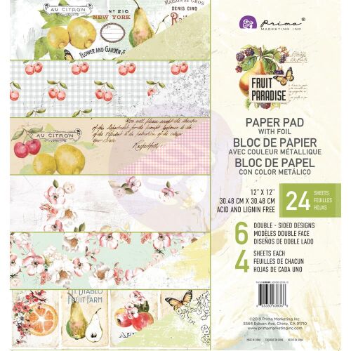 PRM Paper Pad 12"x12" - Fruit Paradise