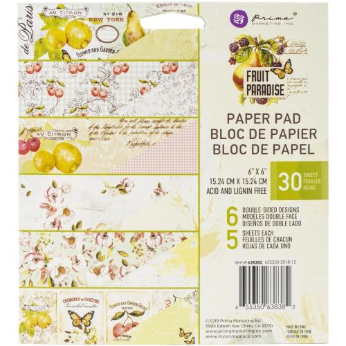 PRM Paper Pad 6"x6" - Fruit Paradise