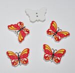 SRH Knöpfe/Buttons - Schmetterling/Butterfly Red