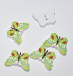 SRH Knöpfe/Buttons - Schmetterling/Butterfly Green