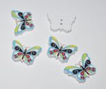 SRH Knöpfe/Buttons - Schmetterling/Butterfly Blue