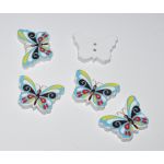 SRH Knöpfe/Buttons - Schmetterling/Butterfly Blue