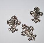 SRH Charm 3 Stück - Große Fleur de Lis Silber