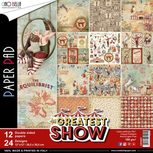 CBL Paper Pad 12x12" - The Greatest Show 12BL