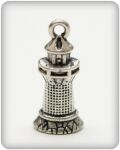 SCB Charm 5 Stück - Leuchtturm Antik Silber