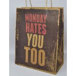 SRH Papiertüten - Tragetasche Monday hates you too
