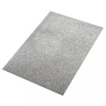 RYH Glitter Moosgummi-Platte 30 x 22 x 0.2 cm Silber