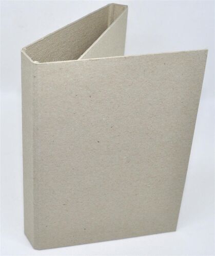 SRH Buchhülle/Einband mit Überschlag aus Graupappe 200x145x30 mm (HxBxT)