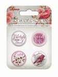 SCB Embellishments - Buttons Birds of Paradise Enjoy