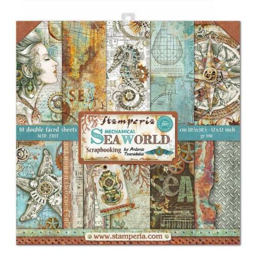 STP Paper Pad 12x12" - Mechanical Sea World