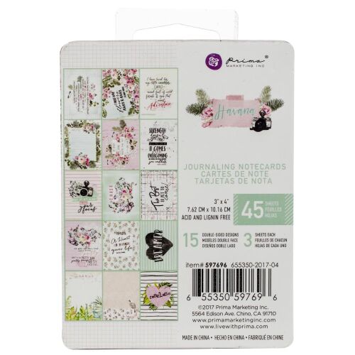 PRM Journaling Notecards 3x4" - Havana