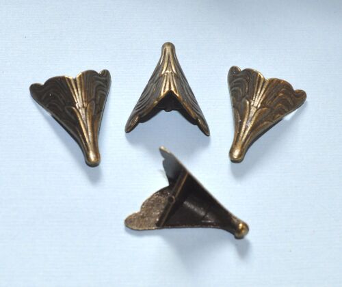 SRH Metallteile 4 Stück -  Box Feet/Füße für Schachteln Antique Bronze