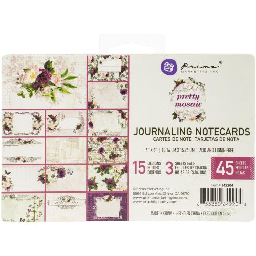 PRM Journaling Notecards Pad 4x6" - Pretty Mosaic