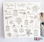 13ARTS Chipboard 12x12" - Rosalie