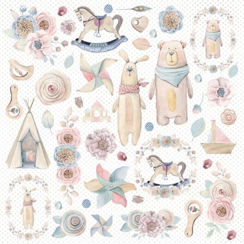 CYD Cardstock 12x12" - Baby World Cut-Outs