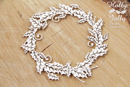 SCN Chipboard-Shapes/Laserstanzteile - Holly Jolly Big Wreath